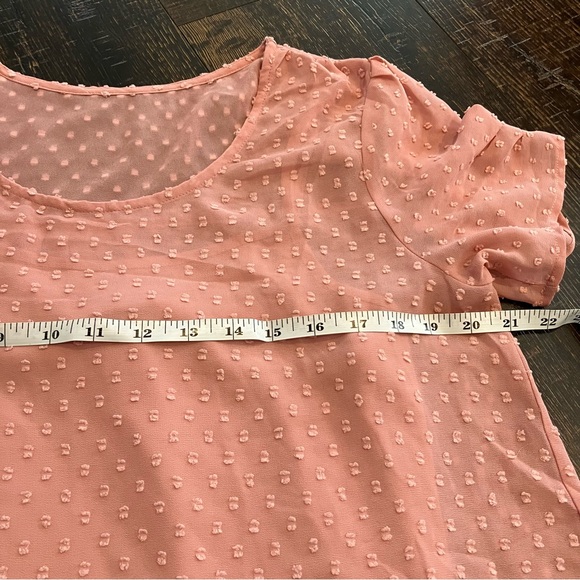 NWT | Ricki's | Pink textured blouse with integrated camisole - Picture 5 of 8